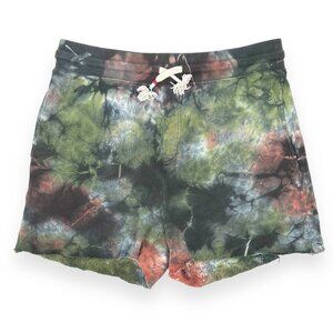 Sol Angeles Tie-Dye Athletic Shorts - Green, Black, Red